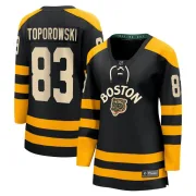 Fanatics Branded Women's Luke Toporowski Boston Bruins Breakaway 2023 Winter Classic Jersey - Black