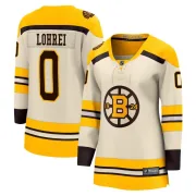 Fanatics Branded Women's Mason Lohrei Boston Bruins Premier Breakaway 100th Anniversary Jersey - Cream