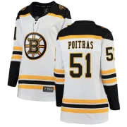 Fanatics Branded Women's Matthew Poitras Boston Bruins Breakaway Away Jersey - White