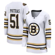 Fanatics Branded Women's Matthew Poitras Boston Bruins Premier Breakaway 100th Anniversary Jersey - White