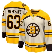 Fanatics Branded Youth Brad Marchand Boston Bruins Premier Breakaway 100th Anniversary Jersey - Cream
