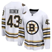 Fanatics Branded Youth Danton Heinen Boston Bruins Premier Breakaway 100th Anniversary Jersey - White
