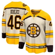 Fanatics Branded Youth David Krejci Boston Bruins Premier Breakaway 100th Anniversary Jersey - Cream