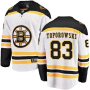 Fanatics Branded Youth Luke Toporowski Boston Bruins Breakaway Away Jersey - White