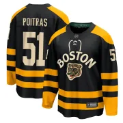 Fanatics Branded Youth Matthew Poitras Boston Bruins Breakaway 2023 Winter Classic Jersey - Black