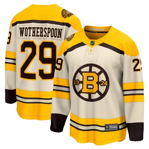 Fanatics Branded Youth Parker Wotherspoon Boston Bruins Premier Breakaway 100th Anniversary Jersey - Cream