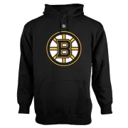 Men's Boston Bruins Old Time Hockey Big Logo with Crest Pullover Hoodie - Black