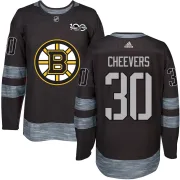 Men's Gerry Cheevers Boston Bruins Authentic 1917-2017 100th Anniversary Jersey - Black