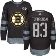 Men's Luke Toporowski Boston Bruins Authentic 1917-2017 100th Anniversary Jersey - Black