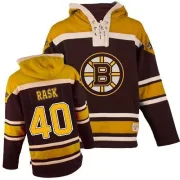 Men's Tuukka Rask Boston Bruins Authentic Old Time Hockey Sawyer Hooded Sweatshirt - Black