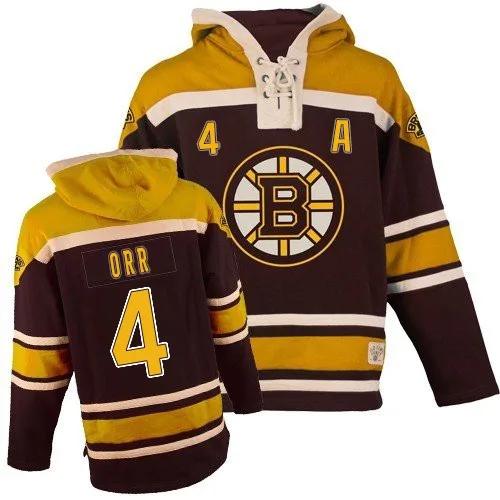 Youth Bobby Orr Boston Bruins Premier Old Time Hockey Sawyer Hooded Sweatshirt - Black