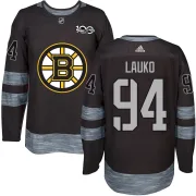 Youth Jakub Lauko Boston Bruins Authentic 1917-2017 100th Anniversary Jersey - Black